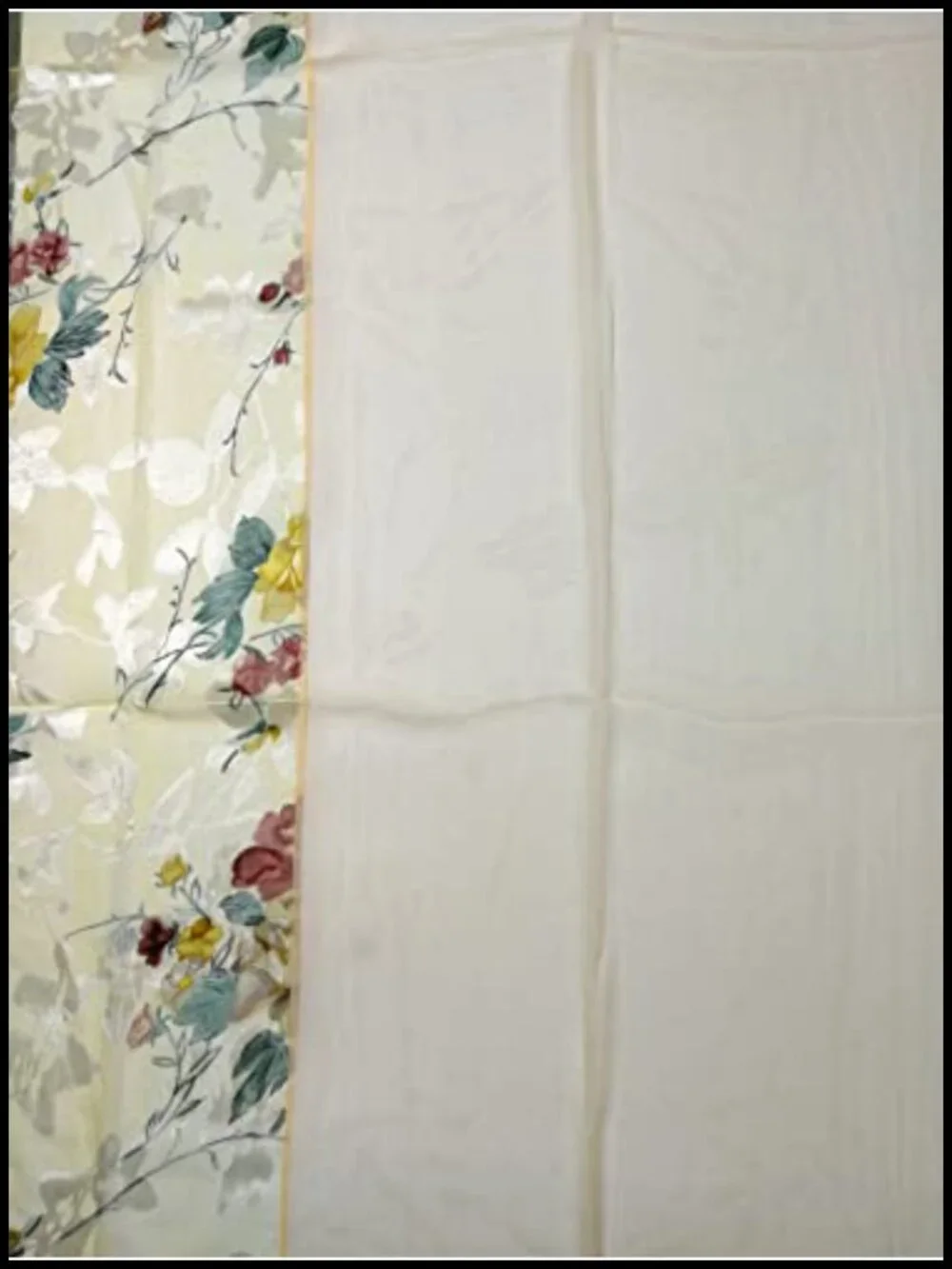 Silk Feel Floral Oblong Scarf Evening Shawl Wrap Pashmina